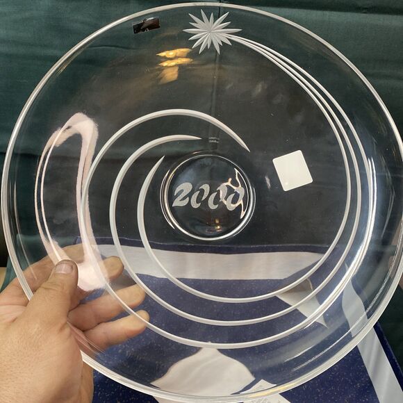 Waterford Marquis Crystal Millennium Centerpiece Platter NEW Shooting Star 2000 - Picture 2 of 10